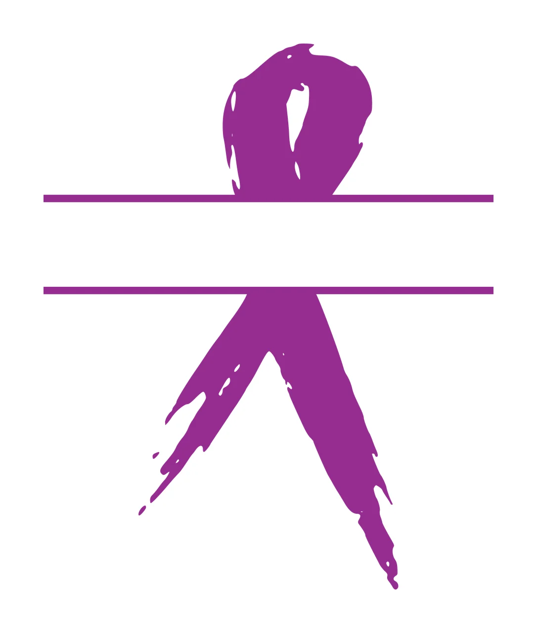 Ribbon With Band And Awareness In Black