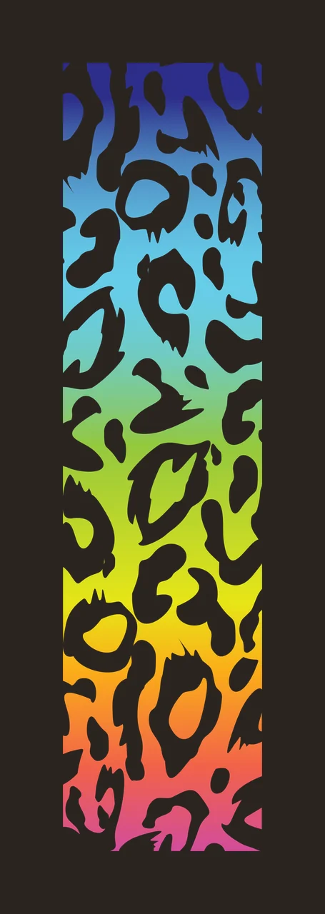 Rainbow leopard print with animal spots rainbow gradient vertical strip and vibrant animal print in blue cyan and green contrast preview thumbnail