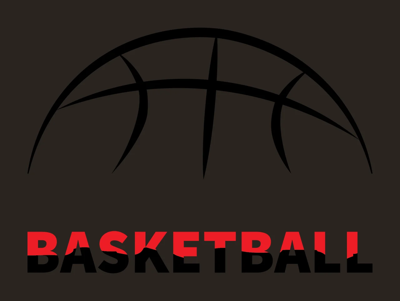 Basketball Sports Icon With A Curved Line Minimalist graphic contrast preview thumbnail