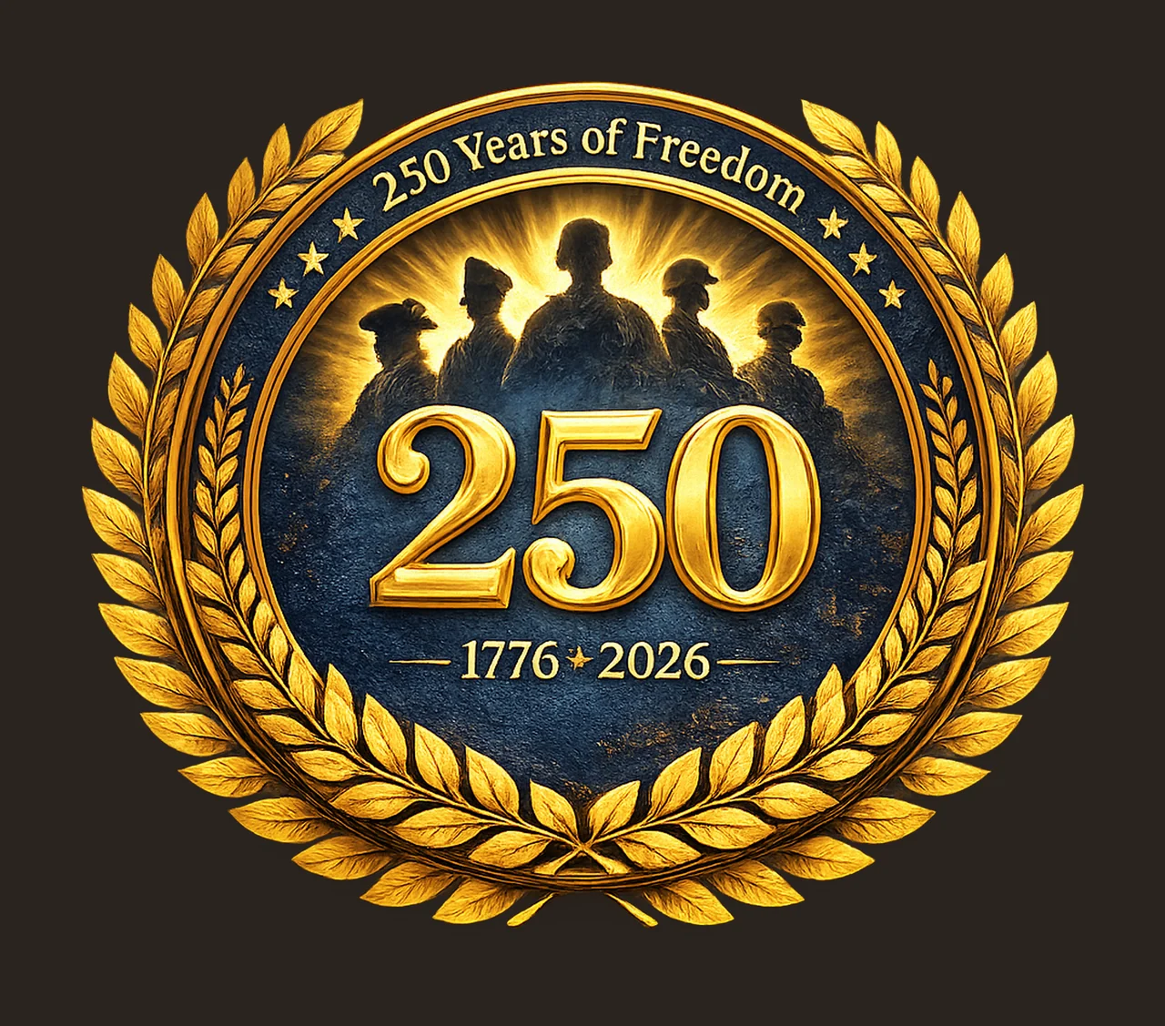 USA 250th Anniversary Metal Badge Design Patriotic Emblem contrast preview thumbnail