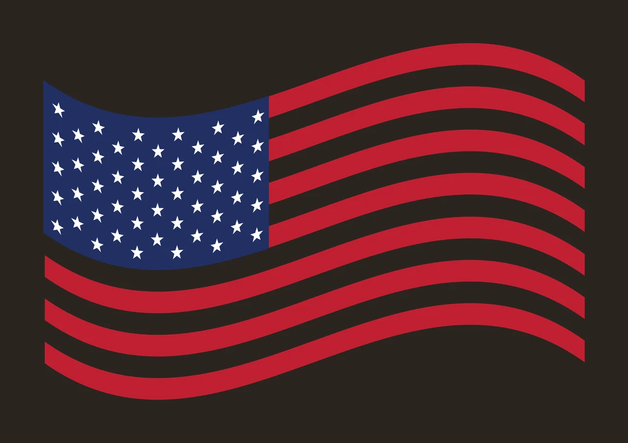 Flag Waving Silhouette Black Graphic stripes white symbol contrast preview thumbnail