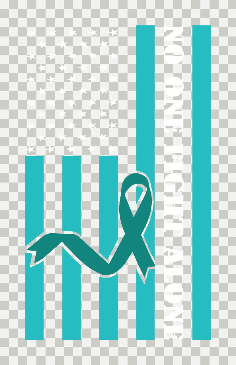Ovarian Cancer awareness ribbon survivor hope support Variation transparency and detail preview thumbnail