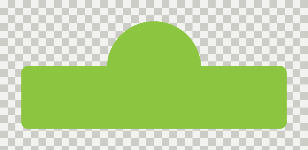 Horizontal Black Rectangle Shape With A Semi Circle semicircle transparency and detail preview thumbnail