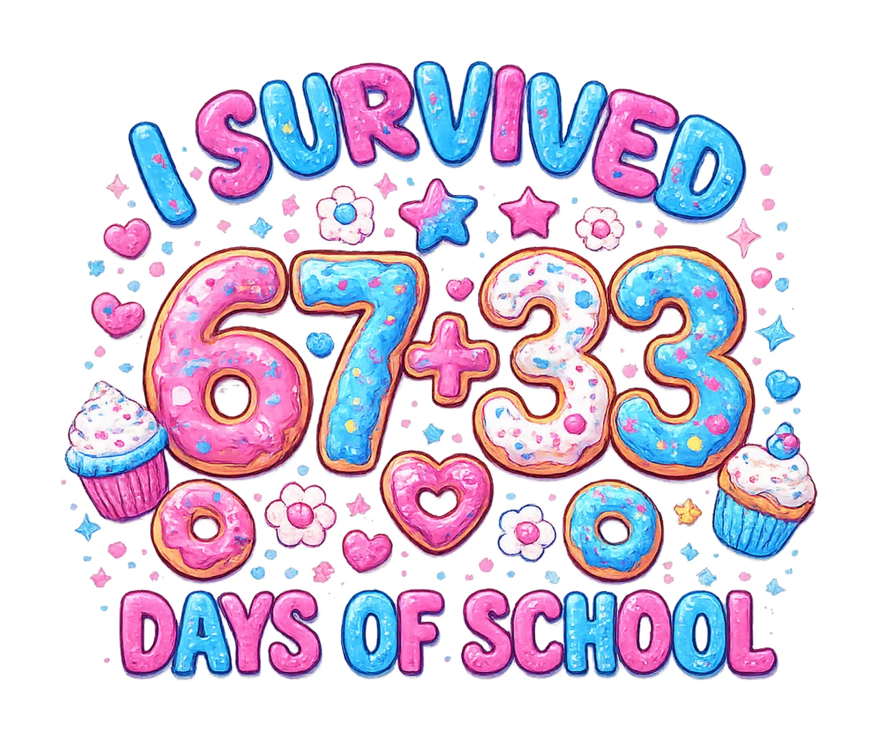 Survived 100 Days of School Survived 67 33 Days of Schoo