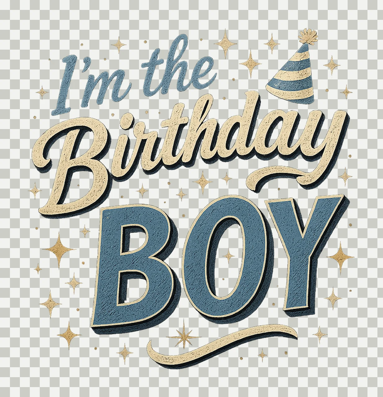 the Birthday Boy Cute Party Tee Design Fun Celebration transparency and detail preview thumbnail