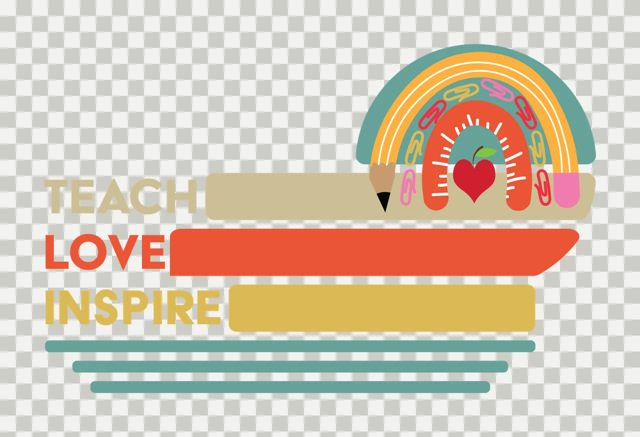 Teach Love Inspire Horizon Sunset Graphic Text and Layout Typography transparency and detail preview thumbnail