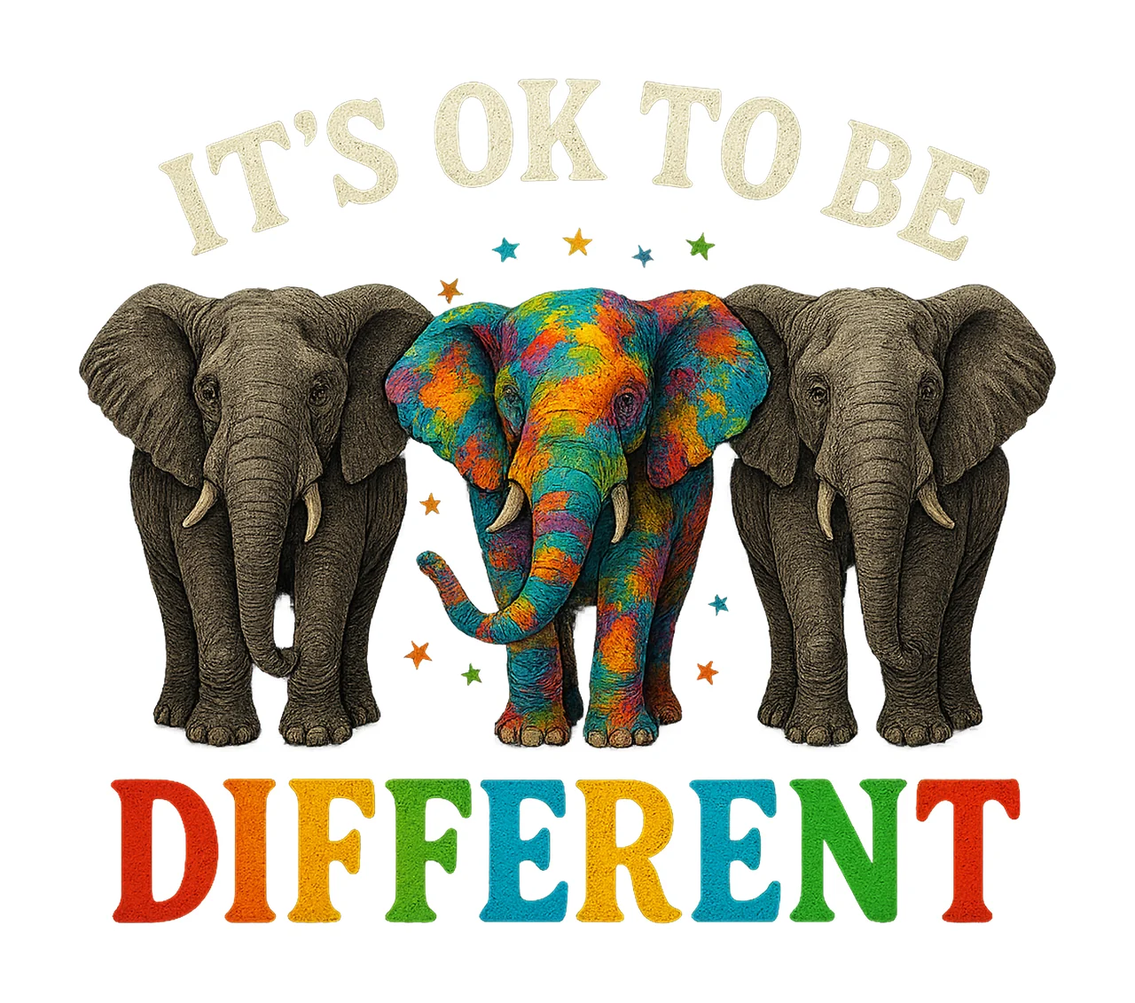 Its Ok To Be Different Highland Cow Autism Awareness Design