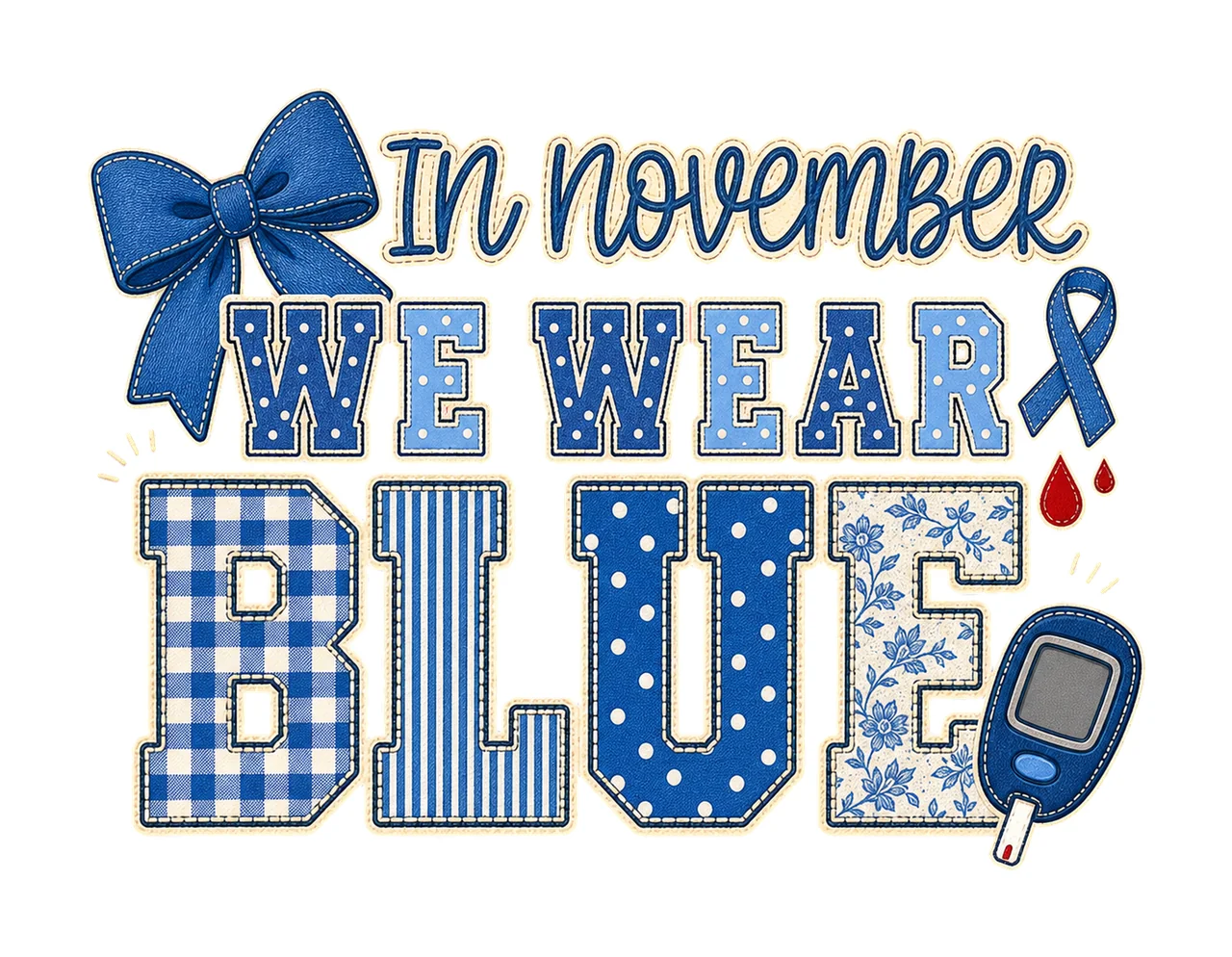 In November We Wear Blue Diabetes Awareness bundle 02