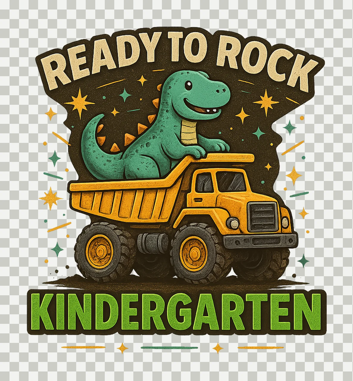 Ready To Crush Kindergarten Dinosaur Back To School Monster transparency and detail preview thumbnail