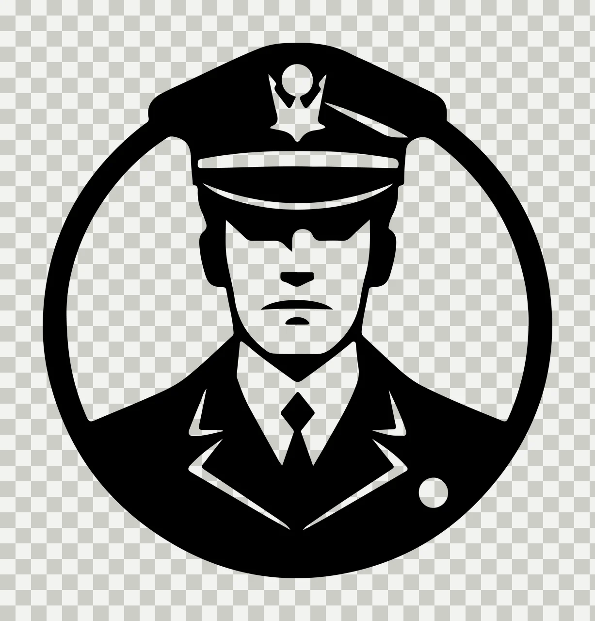 Minimalist Black And White Portrait Of A Person staring uniform transparency and detail preview thumbnail