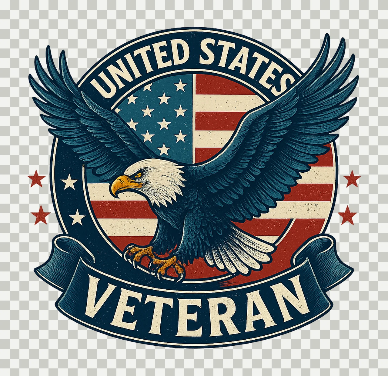 United States Veteran Patriotic Digital Military Shirt transparency and detail preview thumbnail