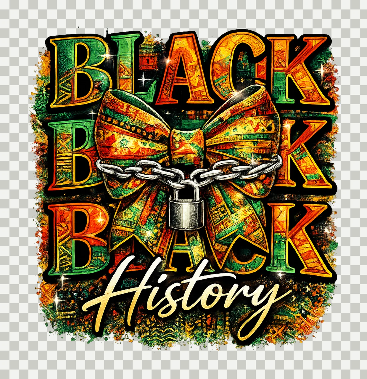 Black History Y2K Black History Month Design Africa Coquette transparency and detail preview thumbnail