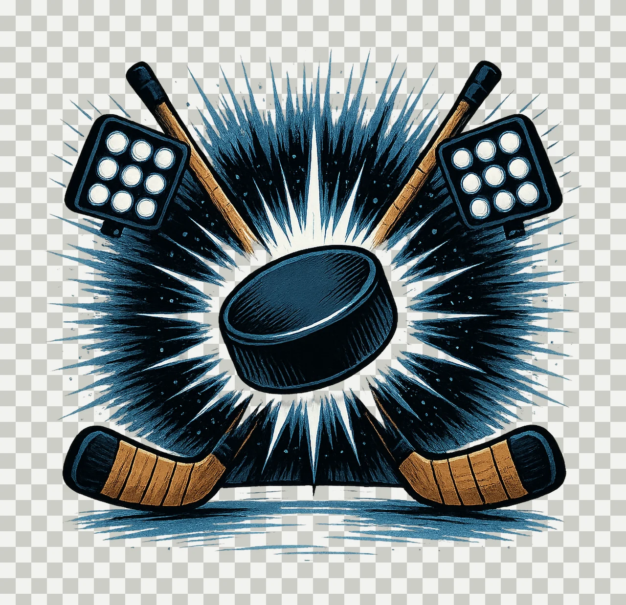 Hockey Puck Smash Ice Hockey Sublimation Design Sports transparency and detail preview thumbnail