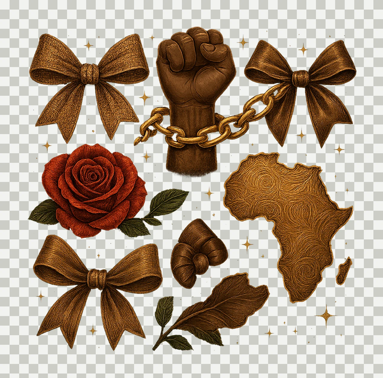 Black History Month Coquette Bow African American Pride transparency and detail preview thumbnail