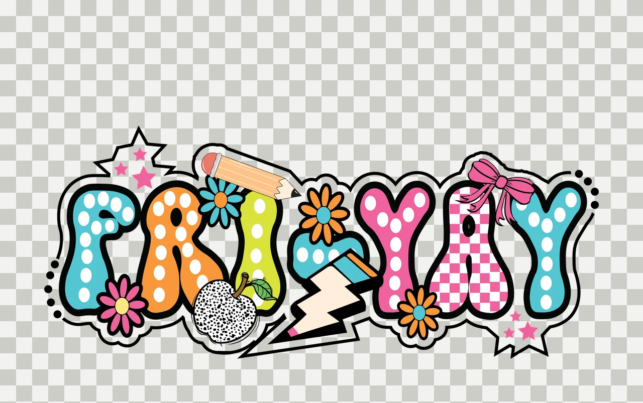 Day Yay Bubble Letter Design lettering spelling phrase typography transparency and detail preview thumbnail