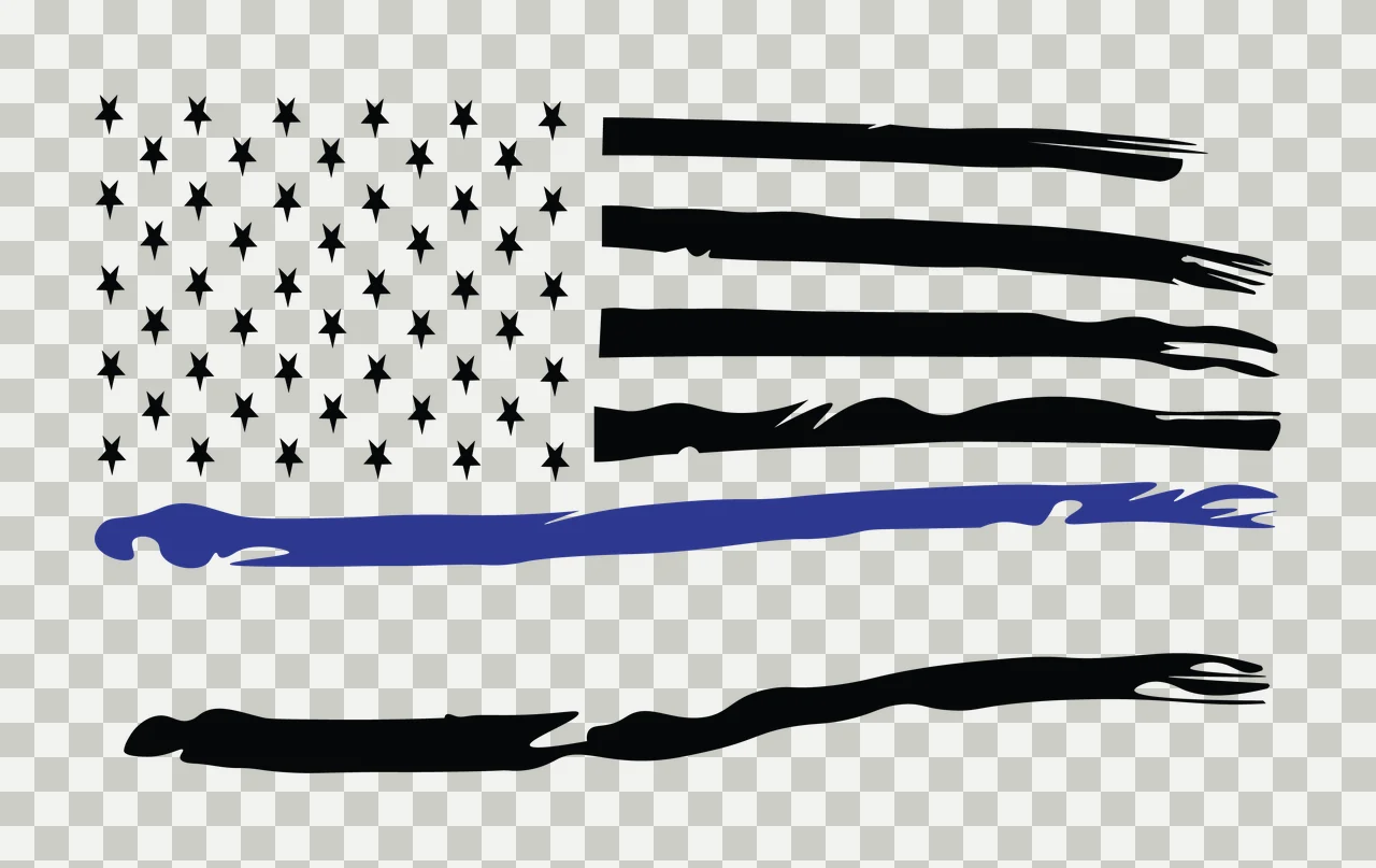 Flag Horizontal Graphic With Rough Brush Stroke Stripes stars transparency and detail preview thumbnail