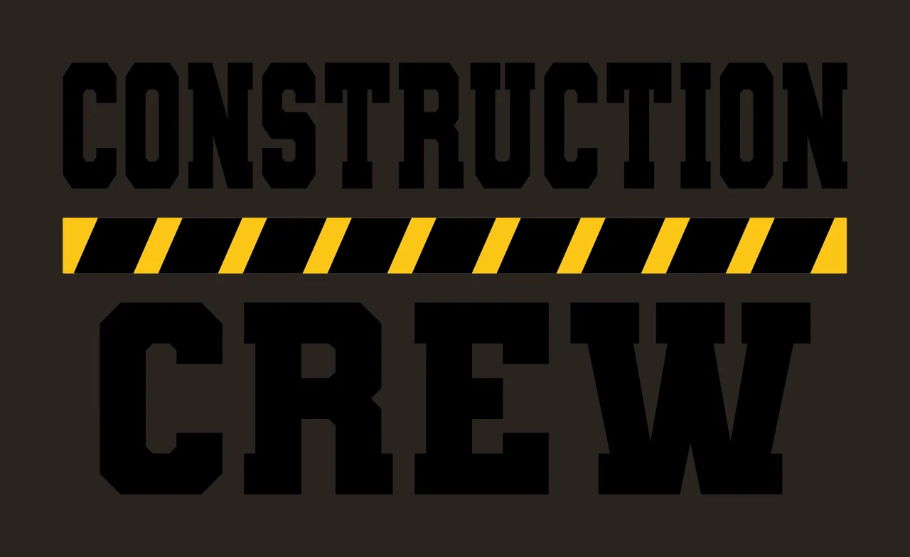 Construction Crew Text With A Single Bold Horizontal typography contrast preview thumbnail
