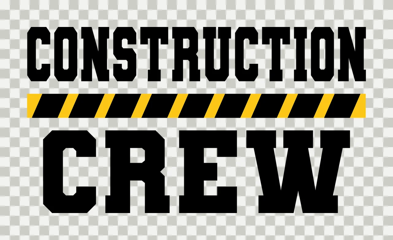 Construction Crew Text With A Single Bold Horizontal typography transparency and detail preview thumbnail