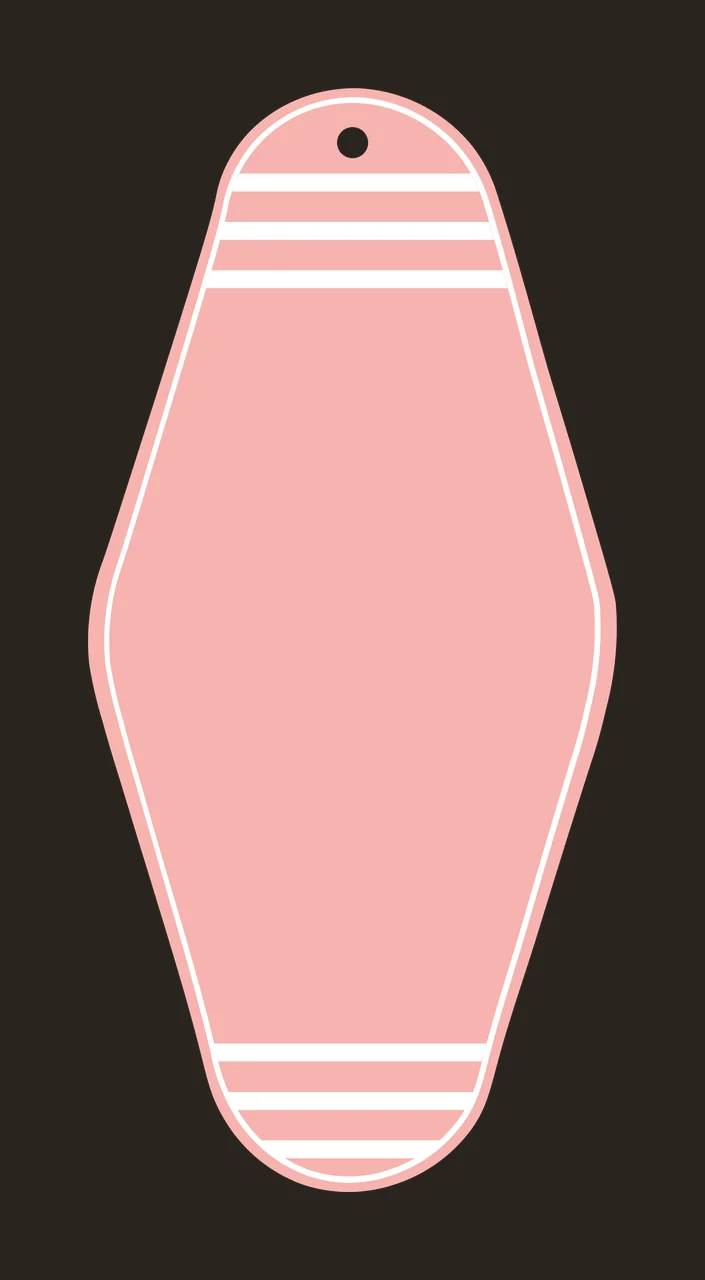 Classic Motel Keychain Symmetrical Black Diamond Shaped Tag suspended contrast preview thumbnail