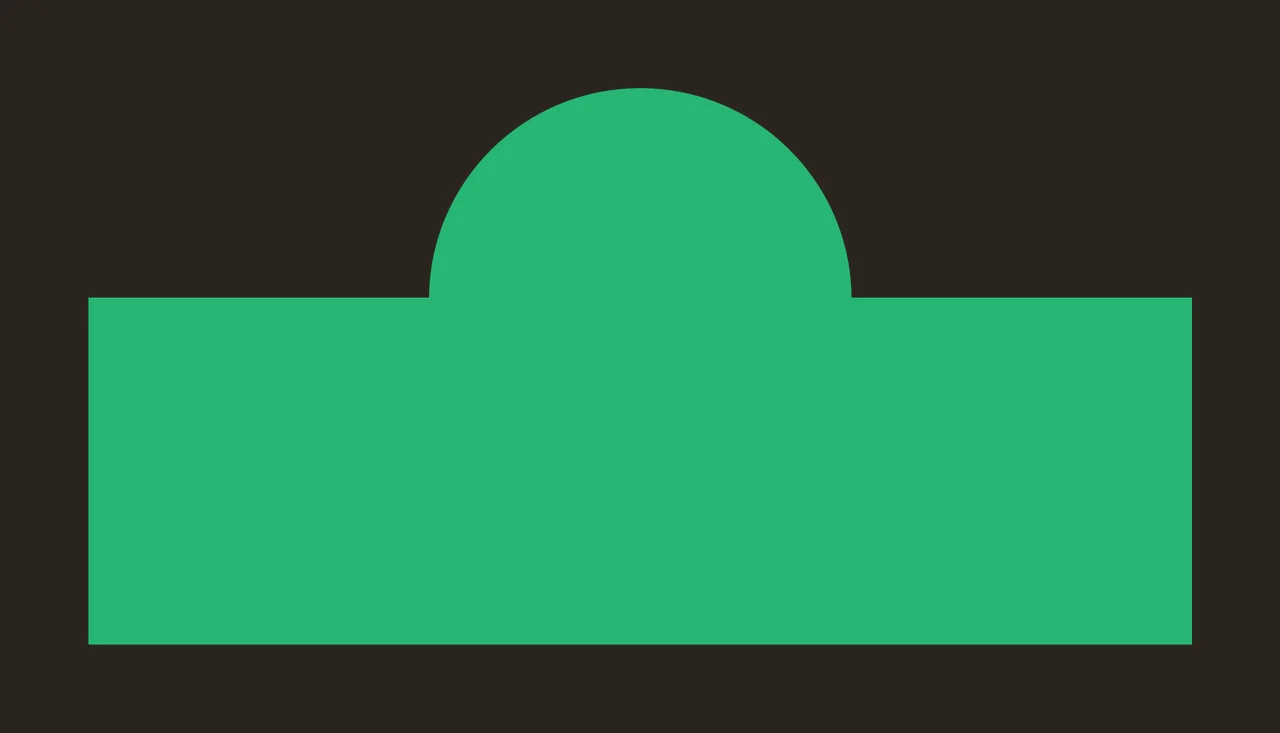 Large Black Semicircular Top Rectangle Shape On White semicircle contrast preview thumbnail