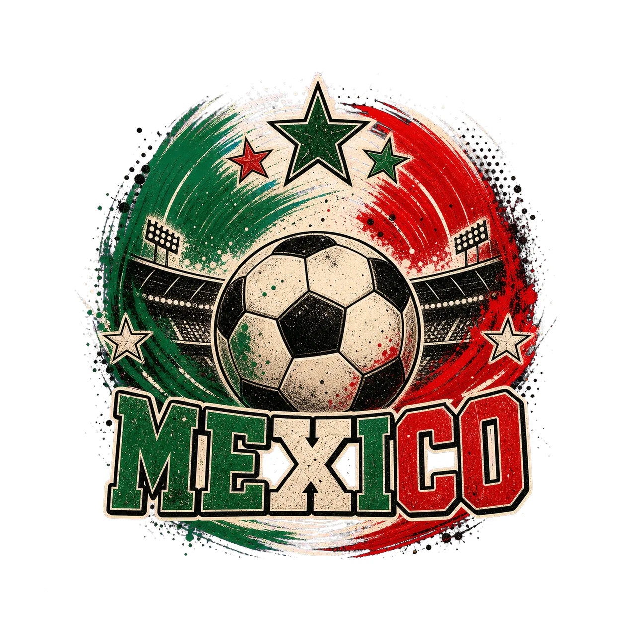 Mexico Soccer Retro Fan sublimation instant Variation A