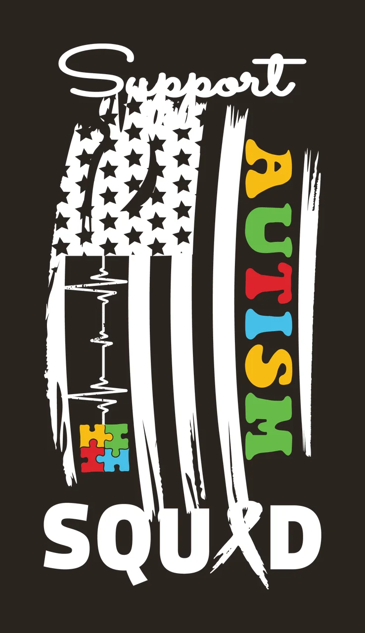 Autism Flag awareness neurodiversity puzzle piece acceptance contrast preview thumbnail