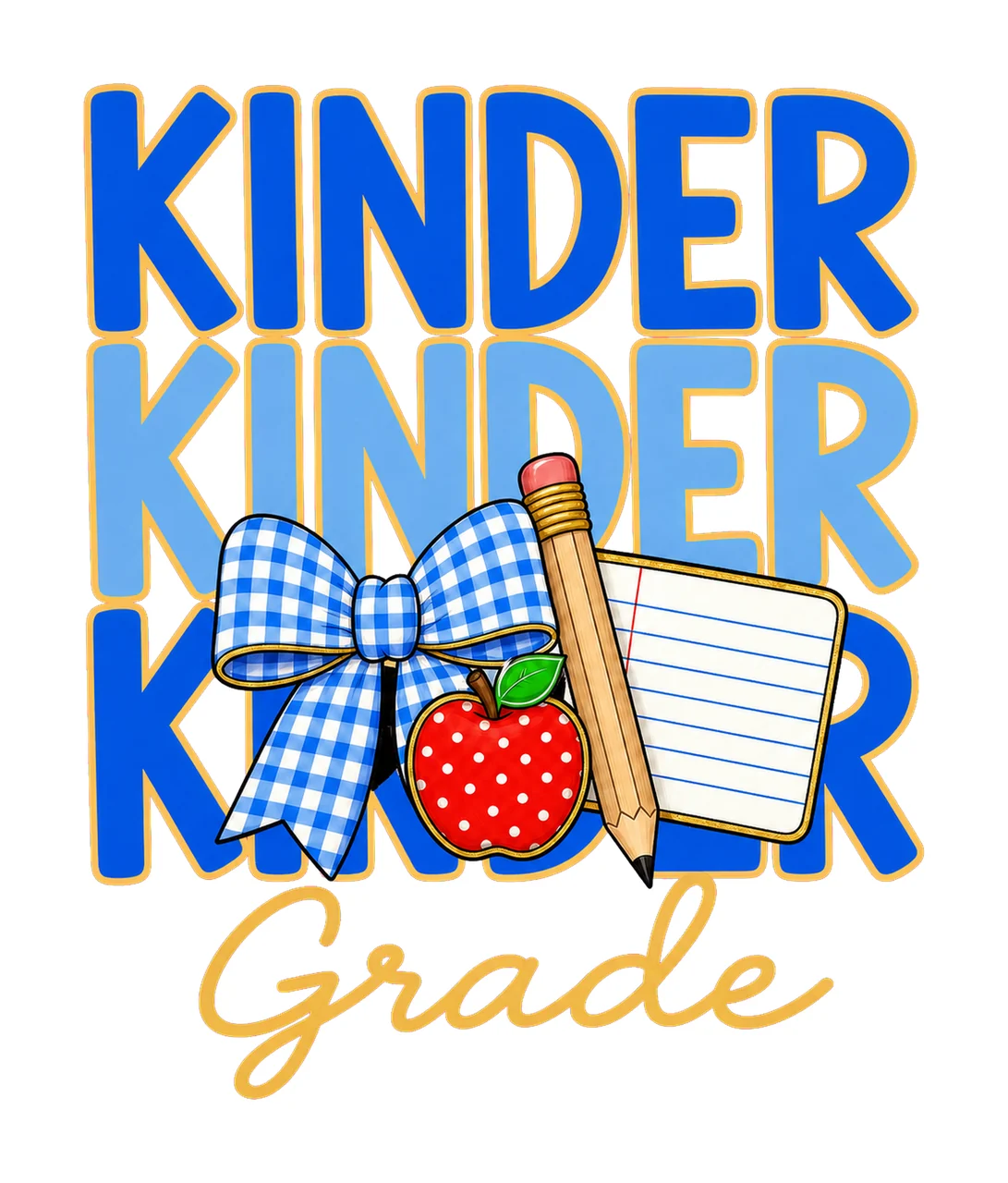 Preppy Teacher Blue Gingham Grade Series bundle 02