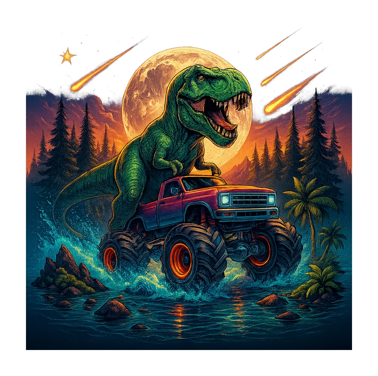 Dinosaur Big Trucks Kids Friendly Birthday Party Dinosaur