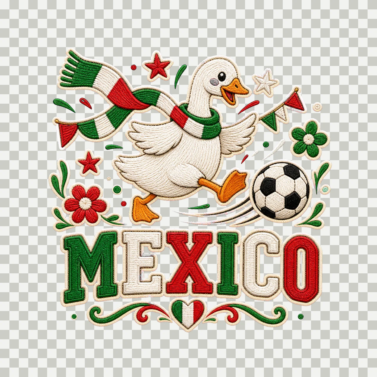 Mexico Soccer Goose sublimation instant shirt Variation C transparency and detail preview thumbnail