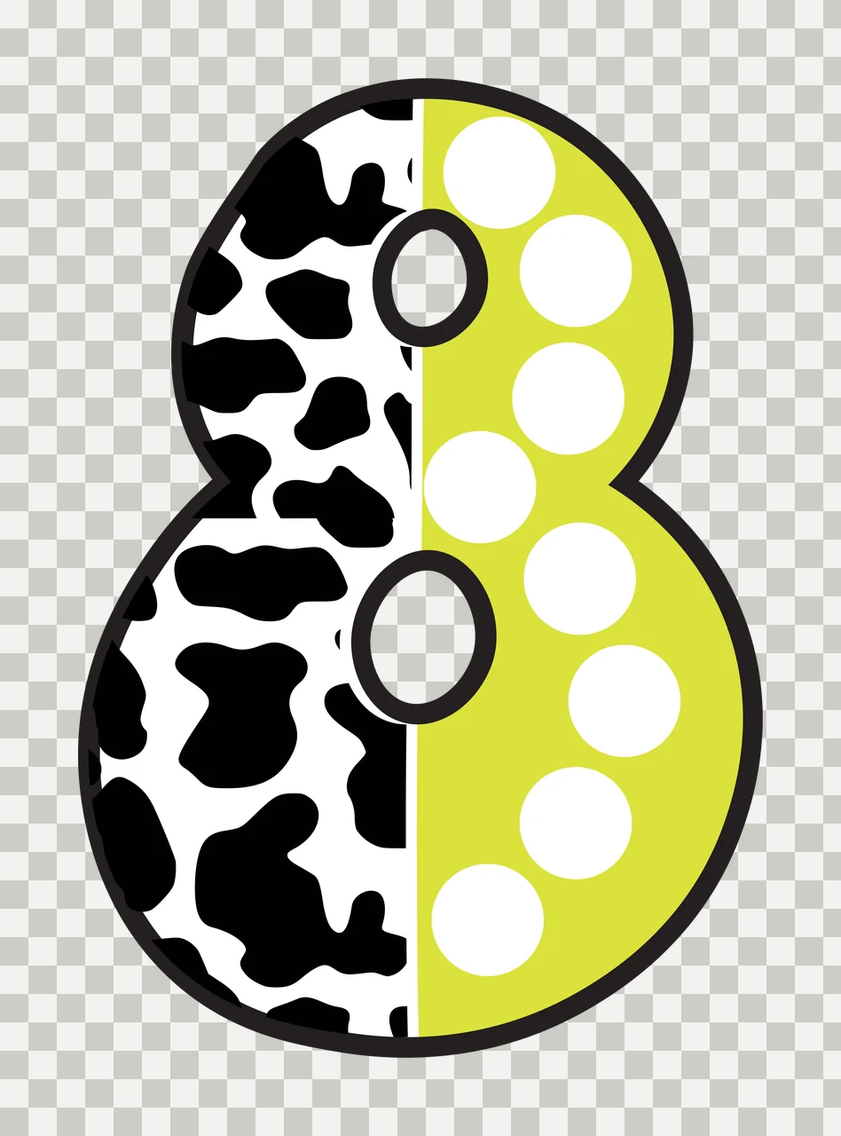 Half Cow Bright Font Dalmatian Race Doodle Leopard Character 29 racing transparency and detail preview thumbnail