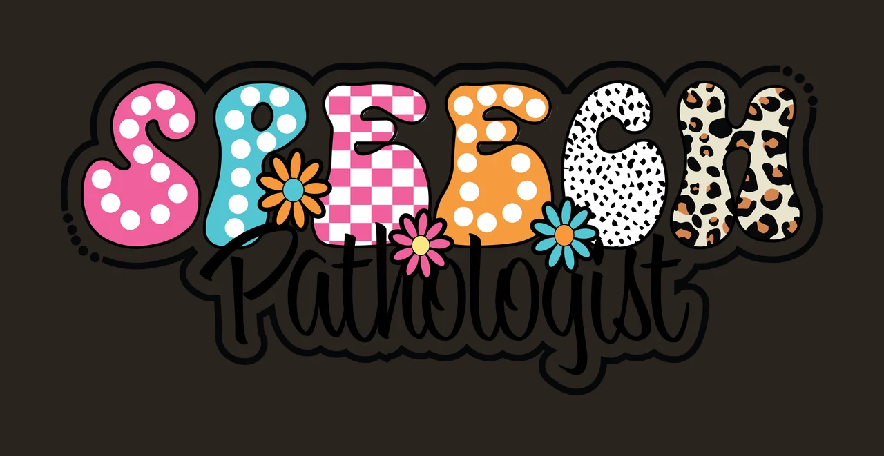 Speech Pathologist Text With Pattern flower spots decorative contrast preview thumbnail