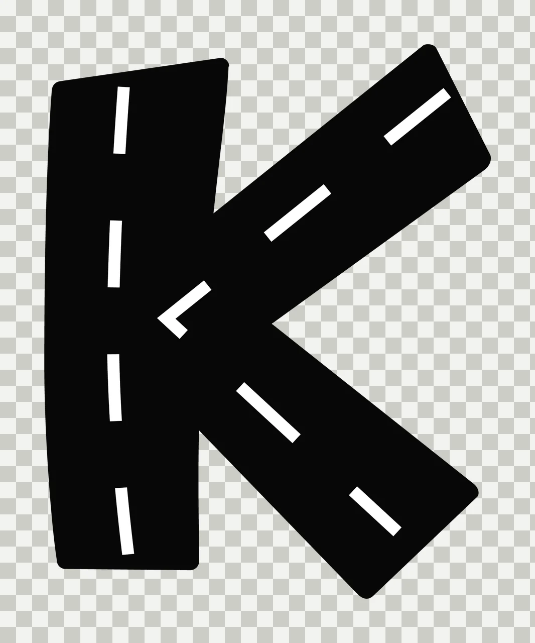Race Track Font Character 01 racing checkered flag speedway transparency and detail preview thumbnail