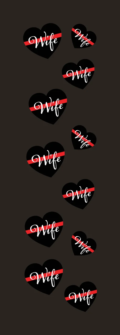 Vertical Row Of Hearts Pattern layout heart silhouette black contrast preview thumbnail