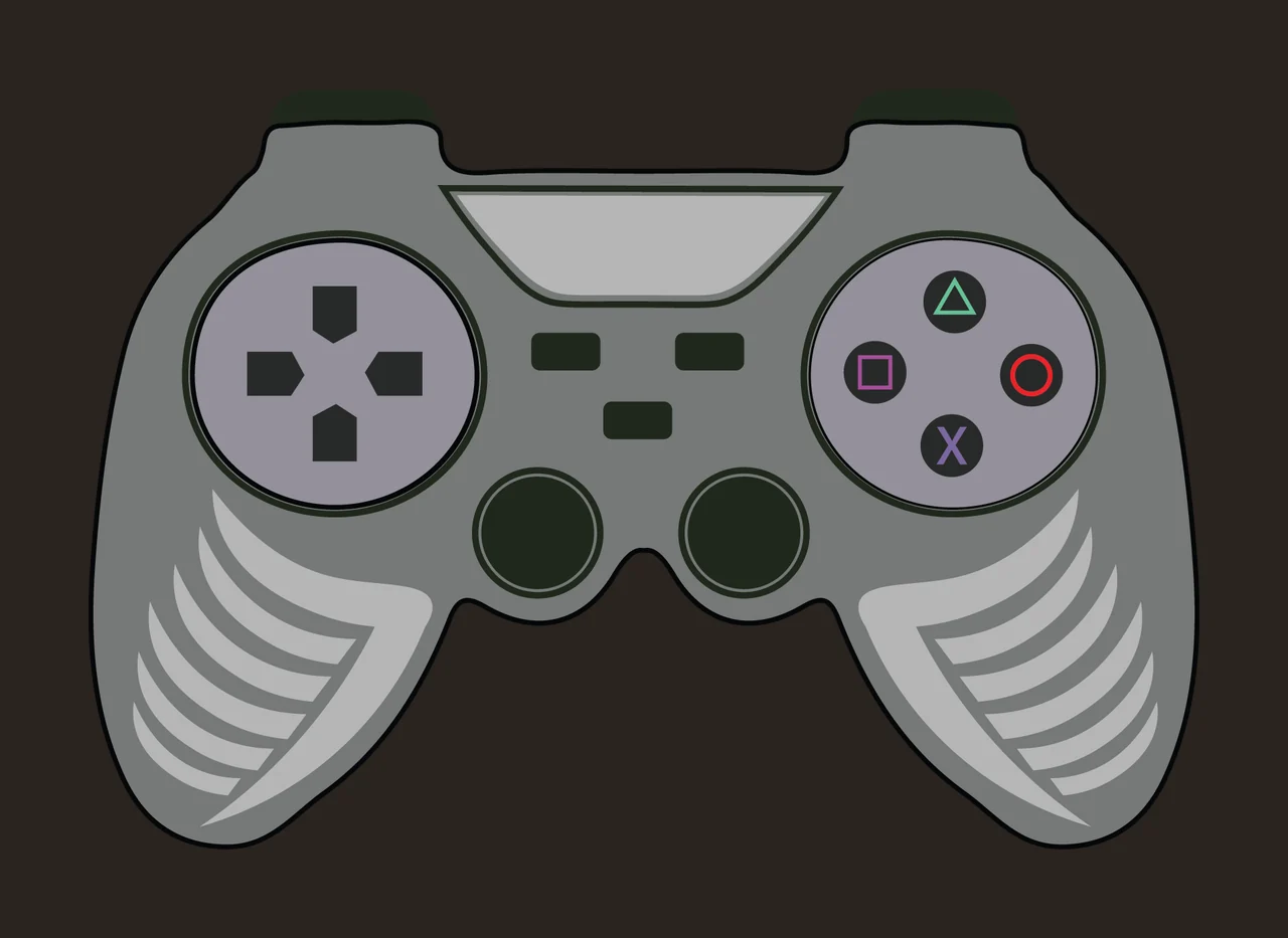 Controller Black Silhouette Game Shape joystick gamepad electronic contrast preview thumbnail