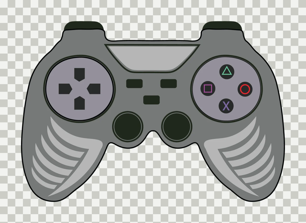 Controller Black Silhouette Game Shape joystick gamepad electronic transparency and detail preview thumbnail