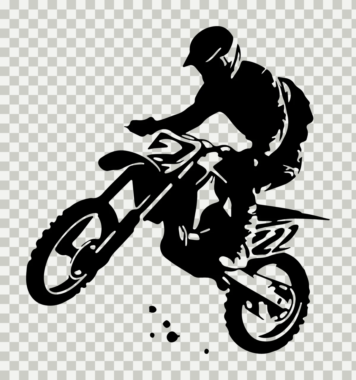 Can Glass Wrap Motorcyclist Jumping With Motorcycle transparency and detail preview thumbnail