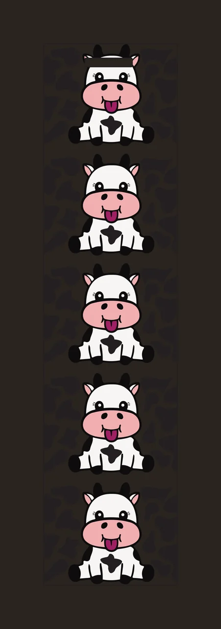 Black And White Cow Print Border Cows sitting pattern cartoon contrast preview thumbnail