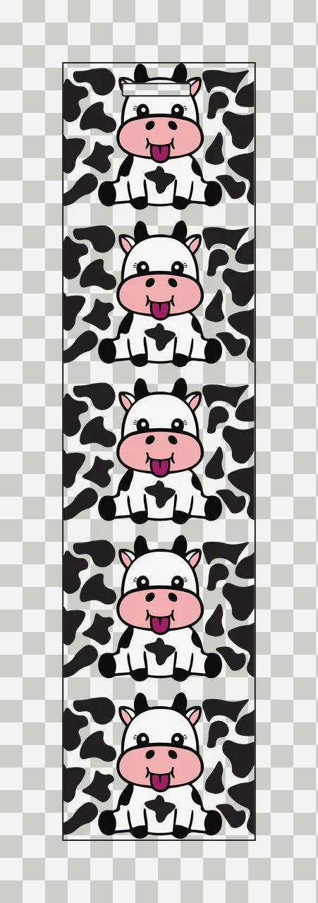 Black And White Cow Print Border Cows sitting pattern cartoon transparency and detail preview thumbnail