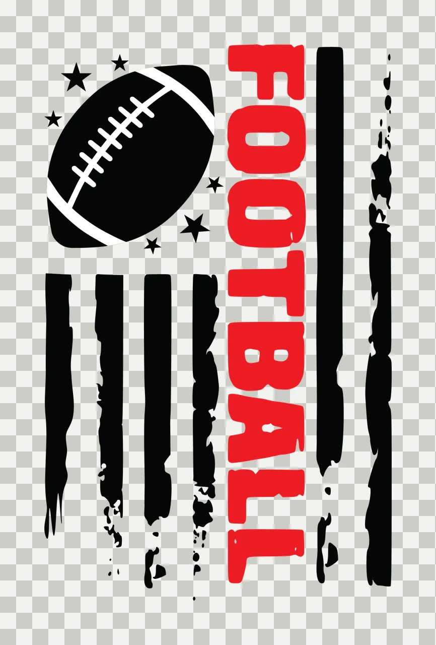 Football Flag American Graphic Design and sport decoration transparency and detail preview thumbnail