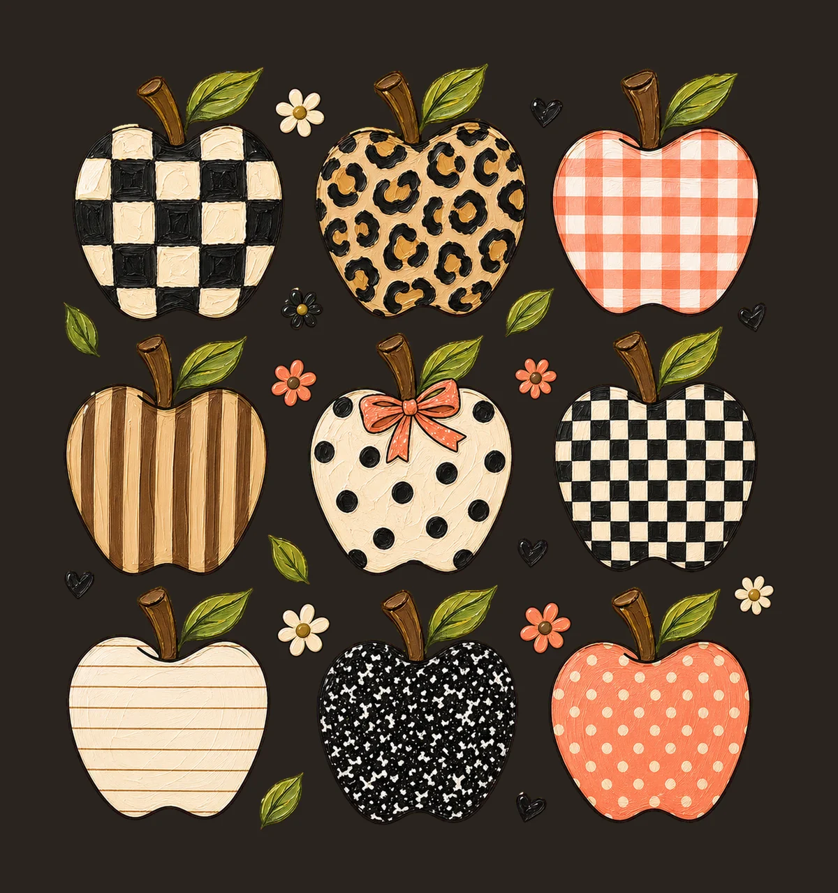 Teacher Mom Leopard Apple Back To School Teacher Variation A contrast preview thumbnail