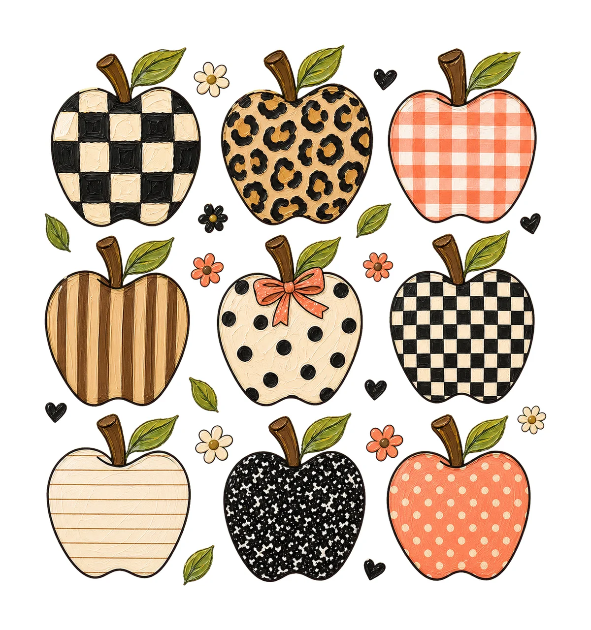 Teacher Mom Leopard Apple Back To School Teacher Variation A