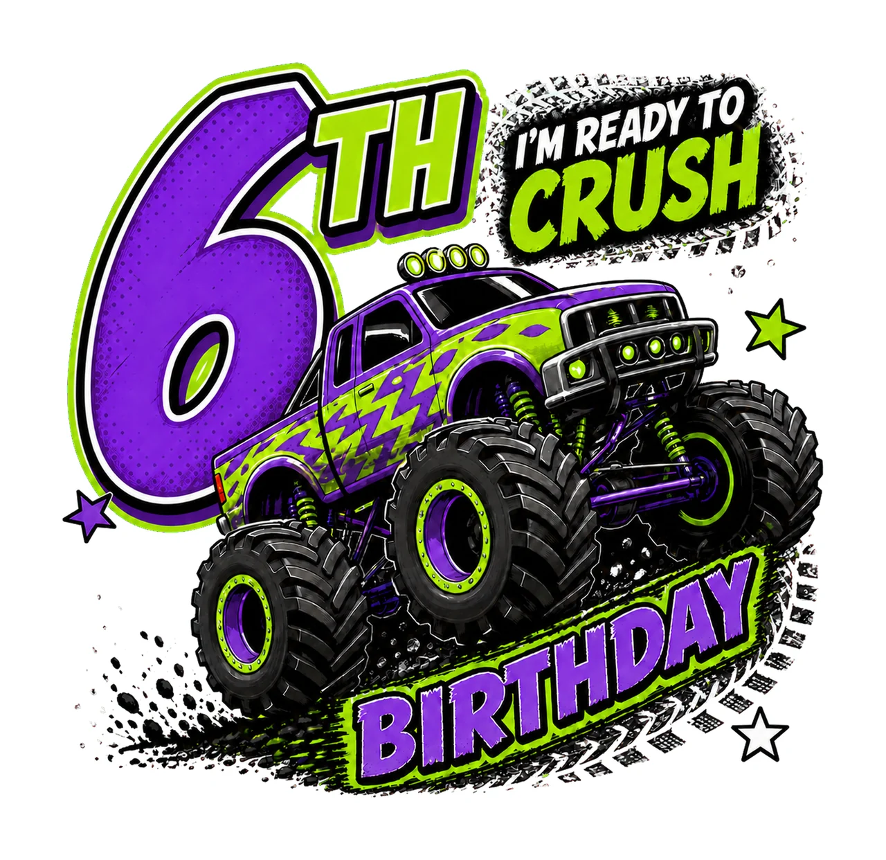 Monster Truck Birthday Ready to Crush 6th Birthday