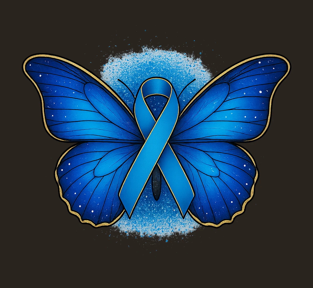 Betterfly Diabetes Awarenes Diabetes Awareness Blue Ribbon contrast preview thumbnail