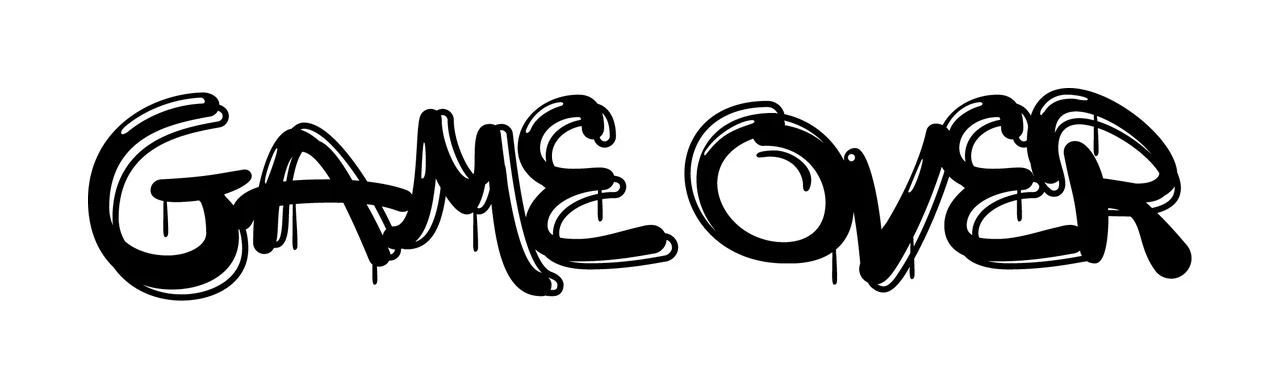 Can Glass Wrap Game Over Graffiti Text