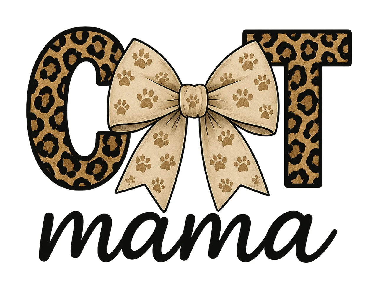 Cat mama coquette bow Mother Day cat mom shirt design