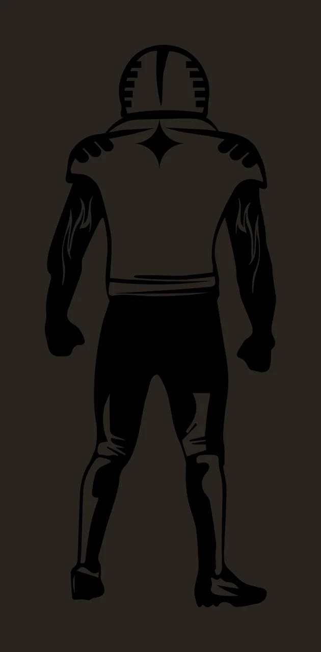 Football Player In Shoulder Pads standing helmet jersey pants contrast preview thumbnail