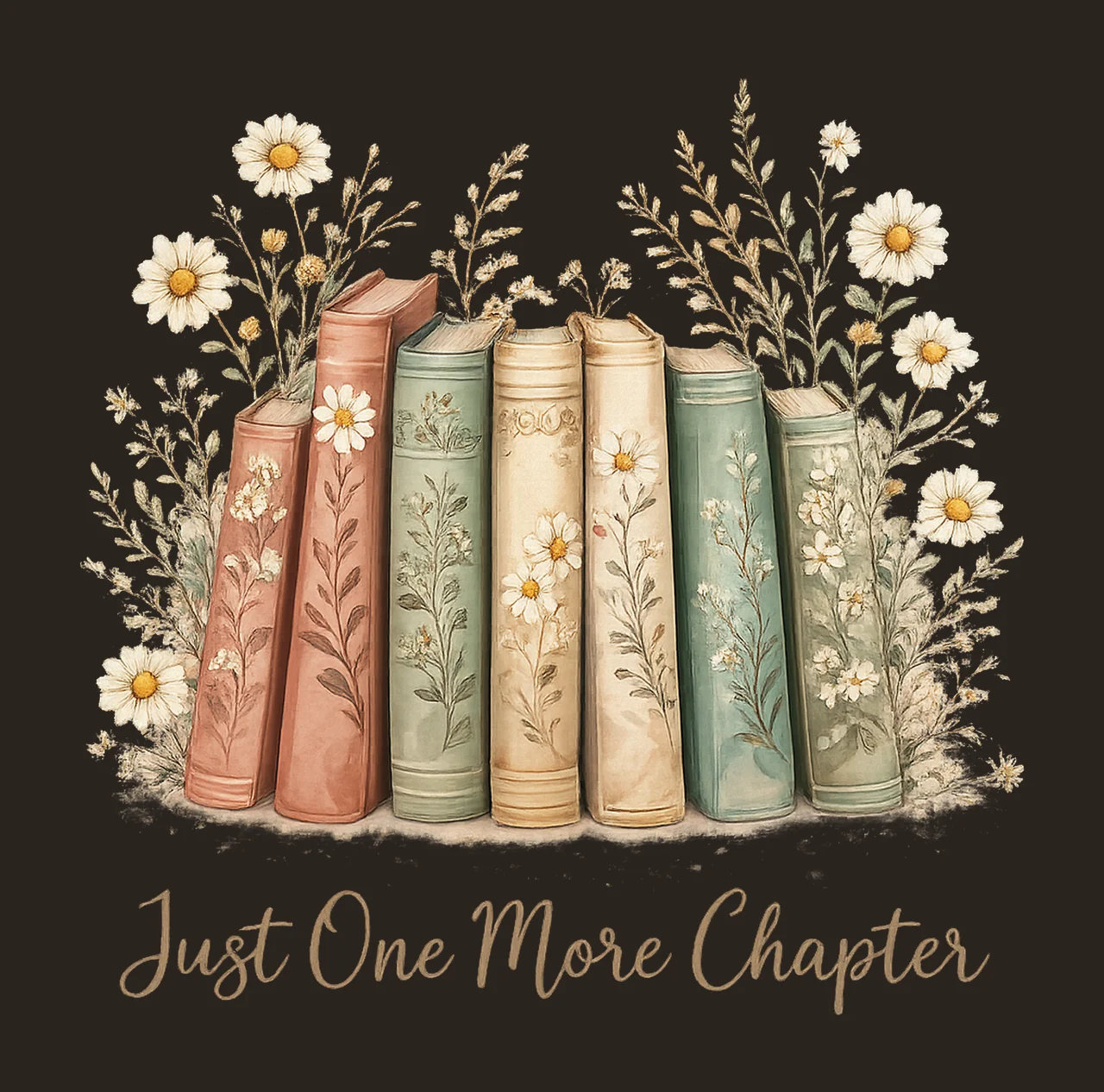 Just One More Chapter Book Lover Sublimation Design Retro contrast preview thumbnail