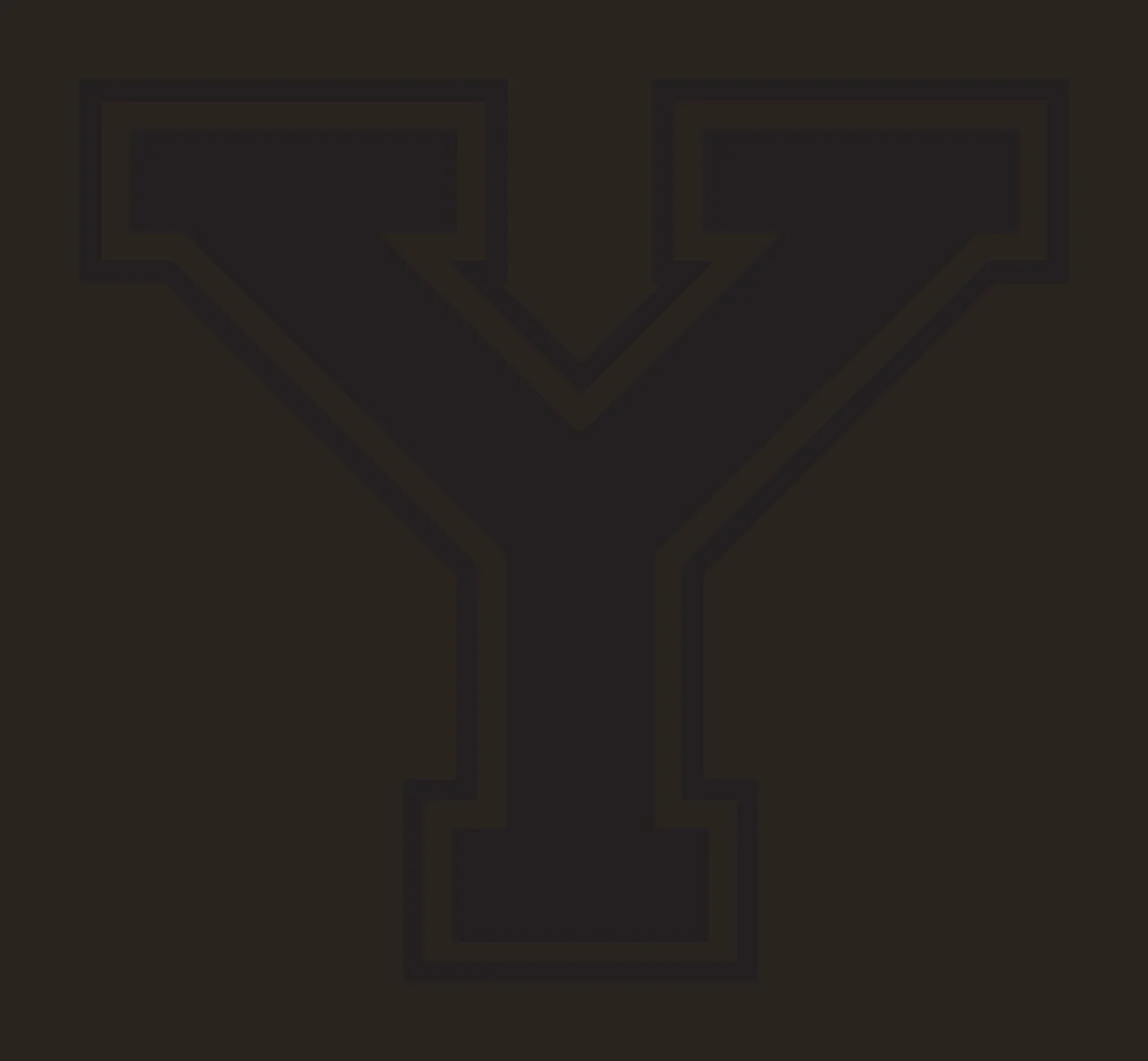 Y Letter Design with block serif, double outline border and inner gap border in black and white contrast preview thumbnail