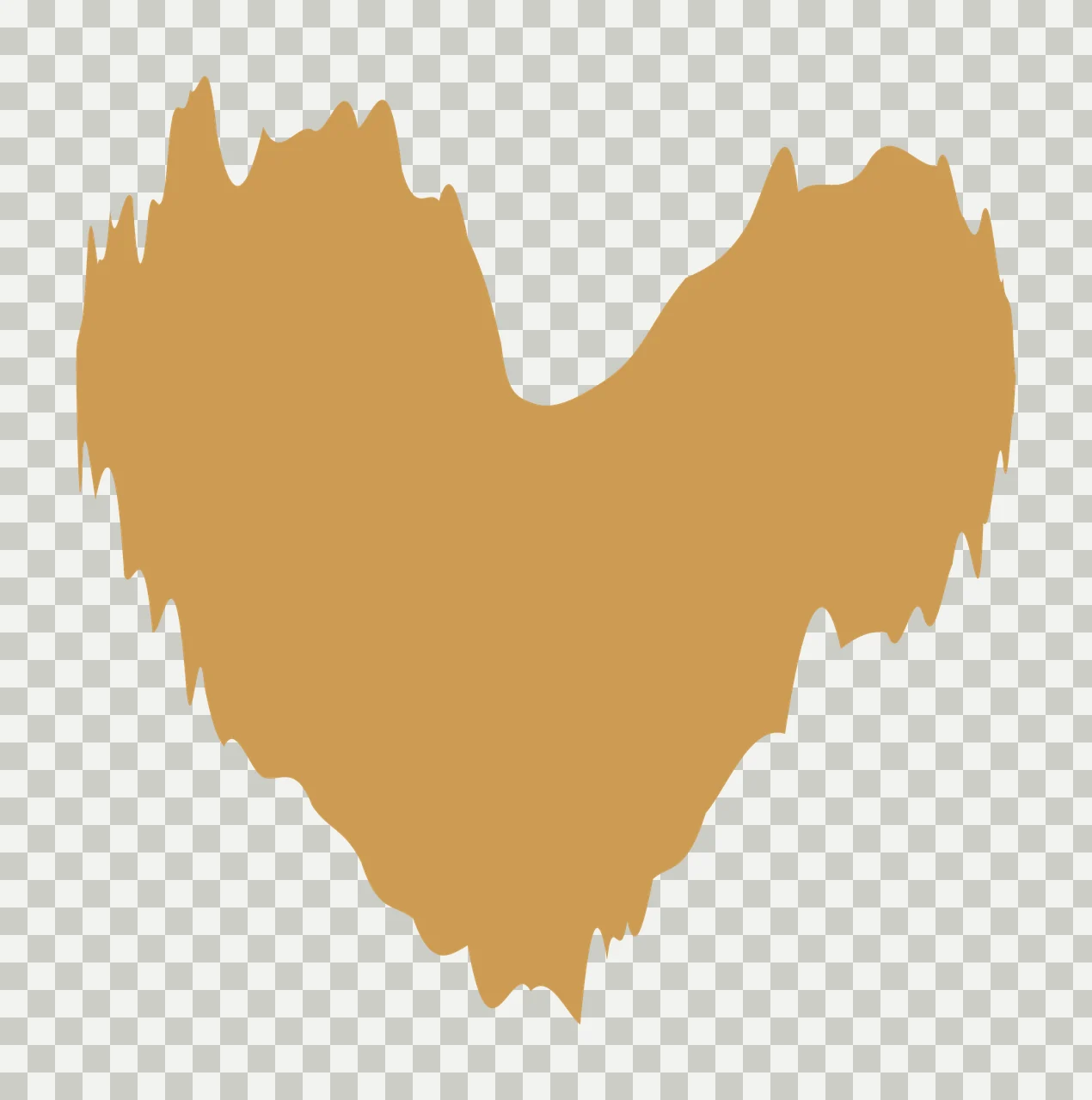 Brush Black Heart With Distressed Edges rough brushed love transparency and detail preview thumbnail