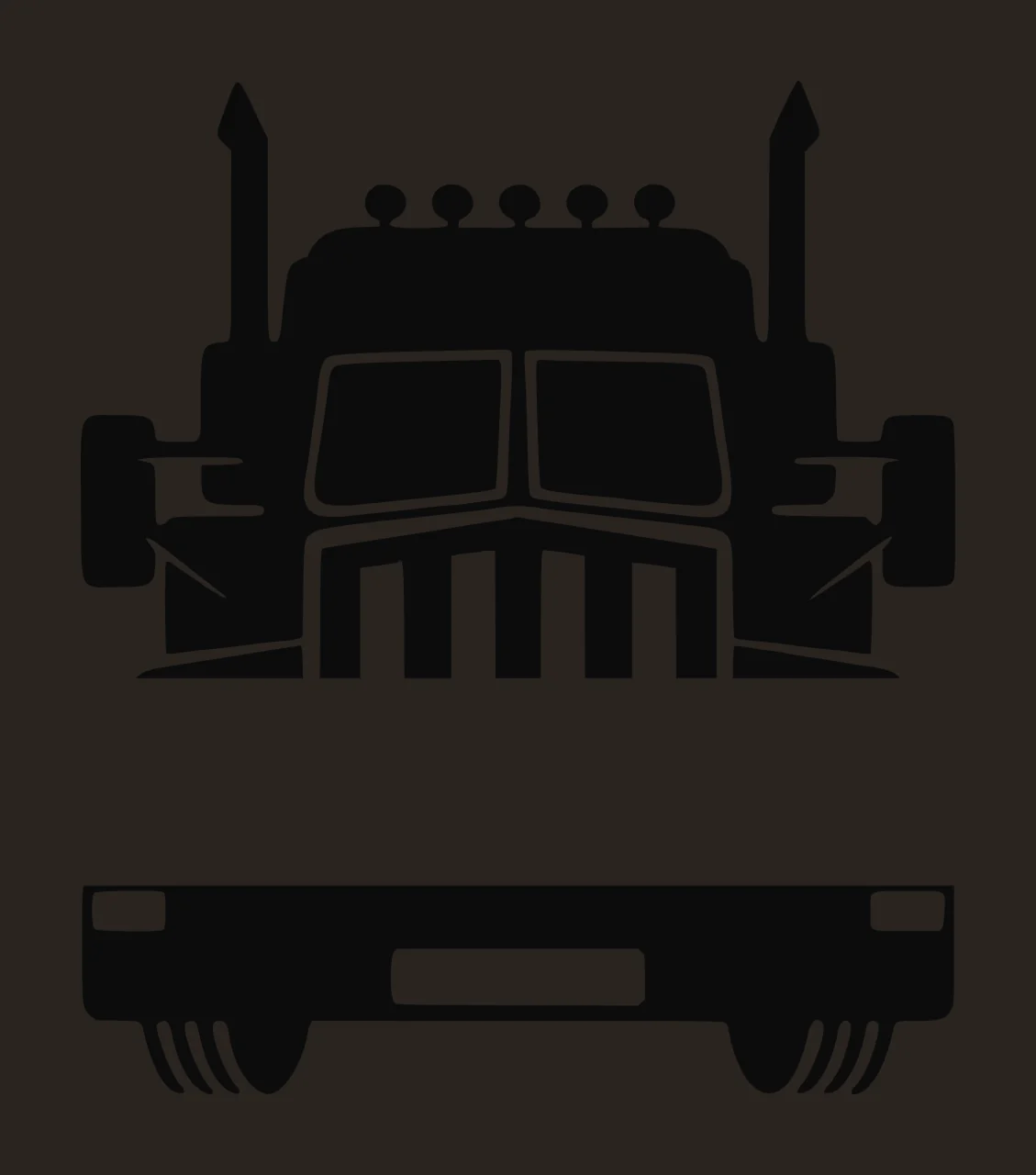 Semi Truck Monogram Character 01 pickup vehicle monster Variation contrast preview thumbnail